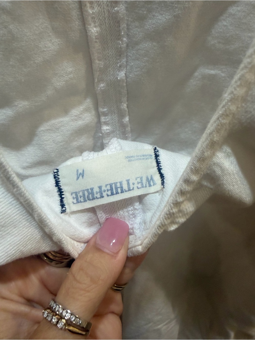 Free people We The Free High Roller Jumpsuit White Denim Barrel Jumpsuit size M - Picture 5 of 6